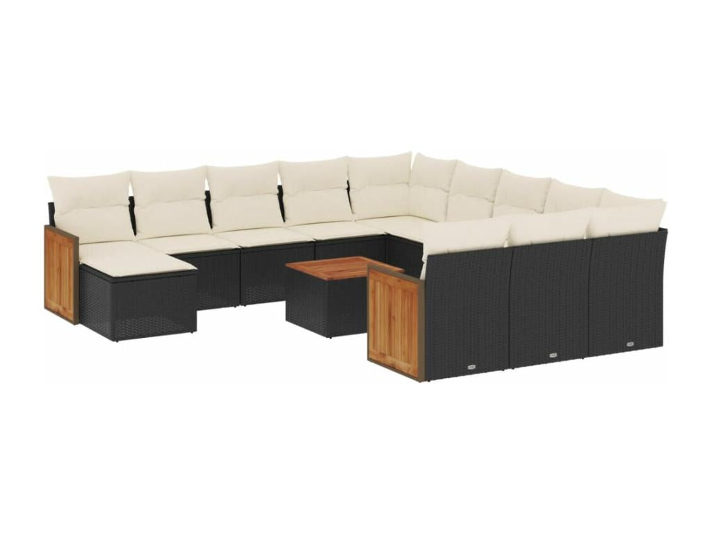 Set of 13 Outdoor Patio Sets with Cushions - Gray Resin, W 21.7 x D 24.4 x H 27.2 in