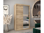 Sliding Door Wardrobe - Beige Engineered Wood, W 47.2 x D 24.4 x H 78.7 in