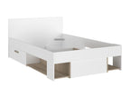 Bed - White Engineered Wood, W 48.8 x D 80.1 x H 29.9 in