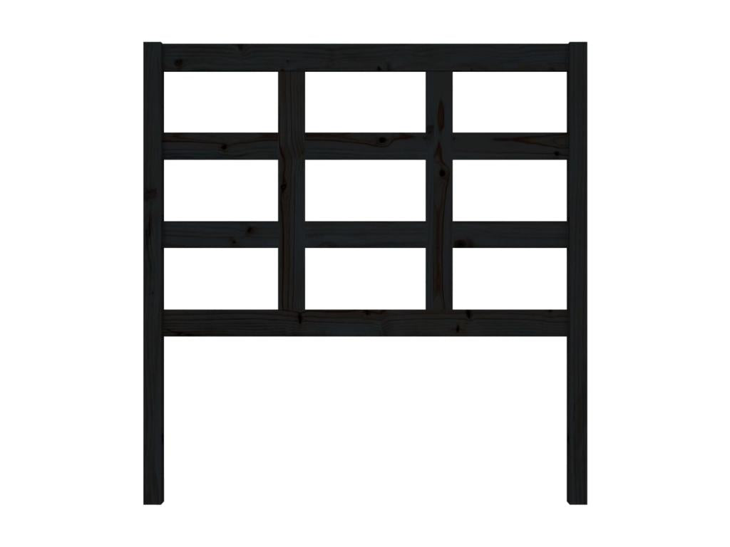 Bed - Black Wood, W 37.6 x D 1.6 x H 39.4 in