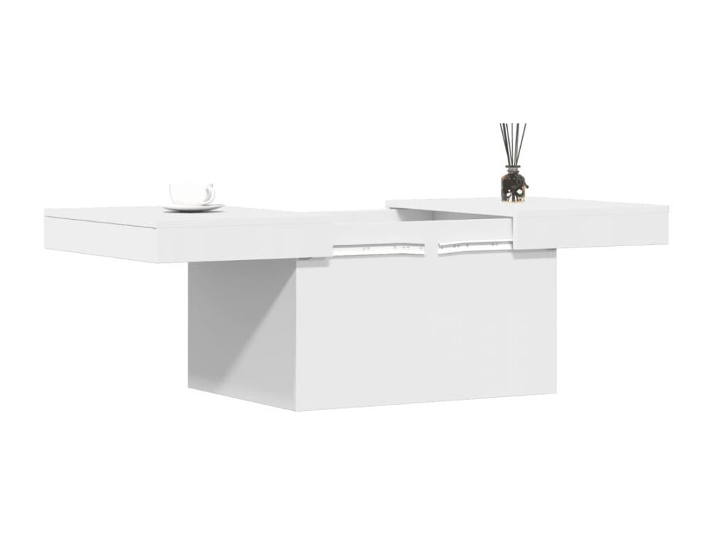 Coffee Table - White Engineered Wood, W 31.5 x D 21.7 x H 15.7 in