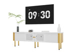 TV Stand - White Engineered Wood, W 66.9 x D 13.4 x H 17.7 in