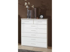Dresser - White Engineered Wood, W 35.4 x D 15.7 x H 41.7 in