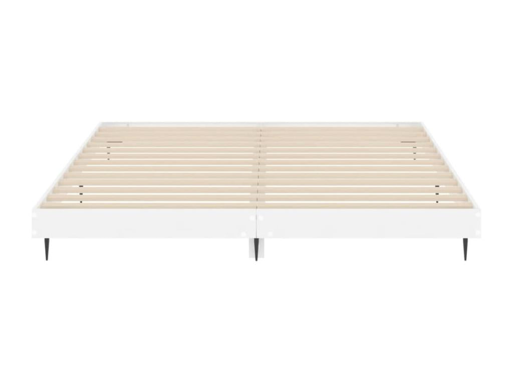 Bed - White Wood, W 79.9 x D 79.9 x H 7.9 in