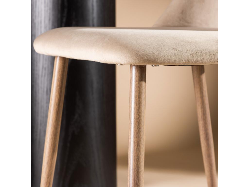 Dining Chair - Black Engineered Wood, W 19.3 x D 22 x H 34.3 in