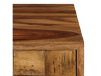 Coffee Table - Brown Wood, W 43.3 x D 19.7 x H 14.6 in