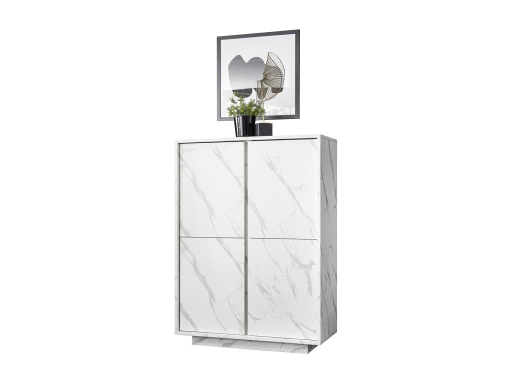 Sideboard - White Wood, W 36.2 x D 16.9 x H 57.1 in