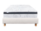 Bed Frame with Mattress - Beige, W 78.7 x D 55.1 x H 7.9 in