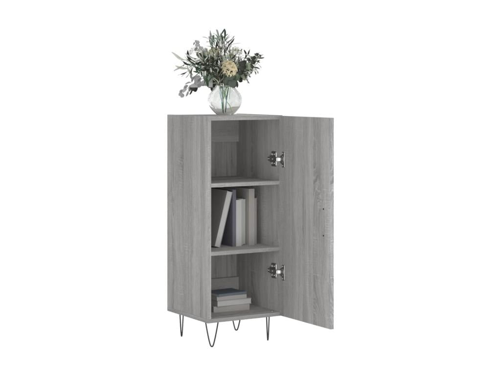 Sideboard - Gray Wood, W 13.6 x D 13.4 x H 35.4 in