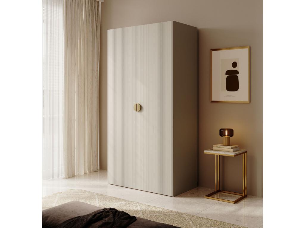 Wardrobe - Taupe Engineered Wood, W 39.4 x D 22.4 x H 78.9 in