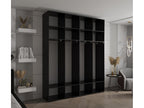 Wardrobe - Black Engineered Wood, W 78.7 x D 18.5 x H 93.2 in