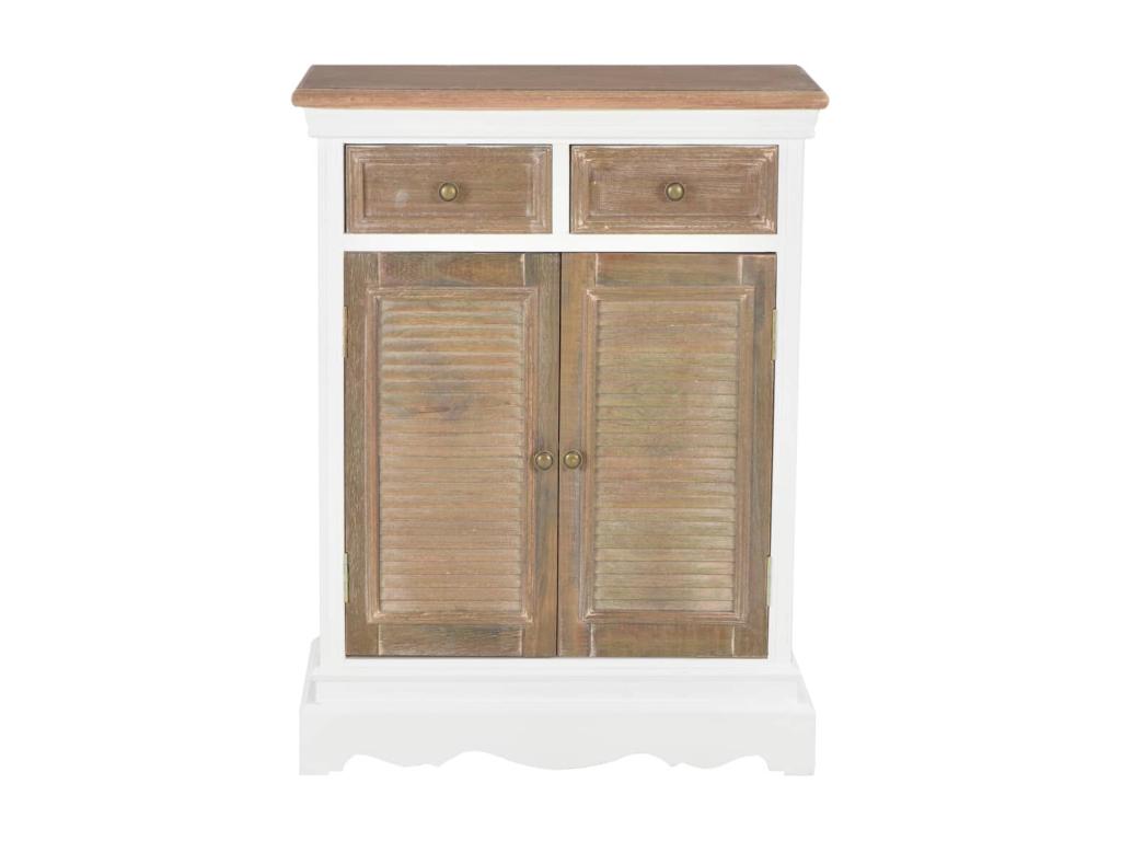 Sideboard - White Wood, W 23.6 x D 11.8 x H 31.5 in