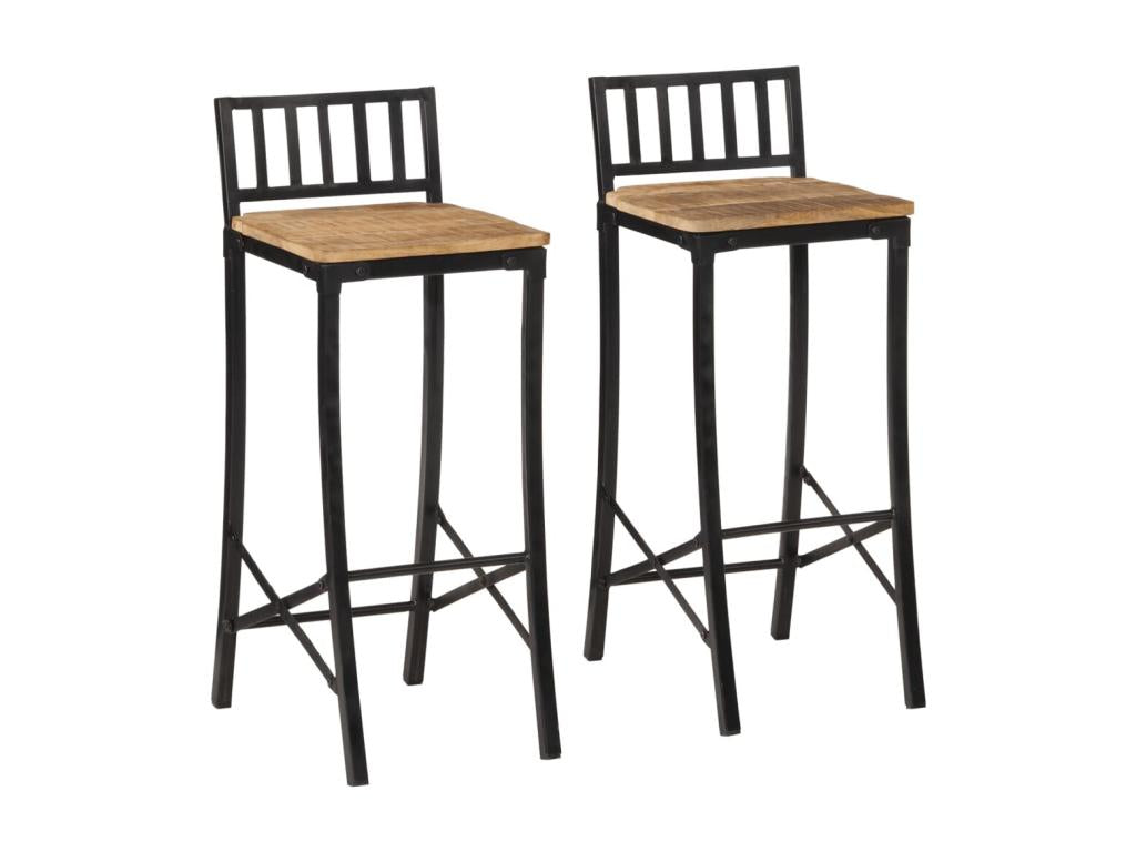 Set of 3 Home Items - Brown Wood, W 23.6 x D 21.7 x H 42.1 in