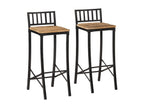 Set of 3 Home Items - Brown Wood, W 23.6 x D 21.7 x H 42.1 in