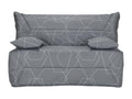 Mattress - Gray Polyester Fabric, W 56.3 x D 38.2 x H 35 in