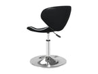 Bar Stool - Black Steel, W 17.9 x D 17.7 x H 29.9 in