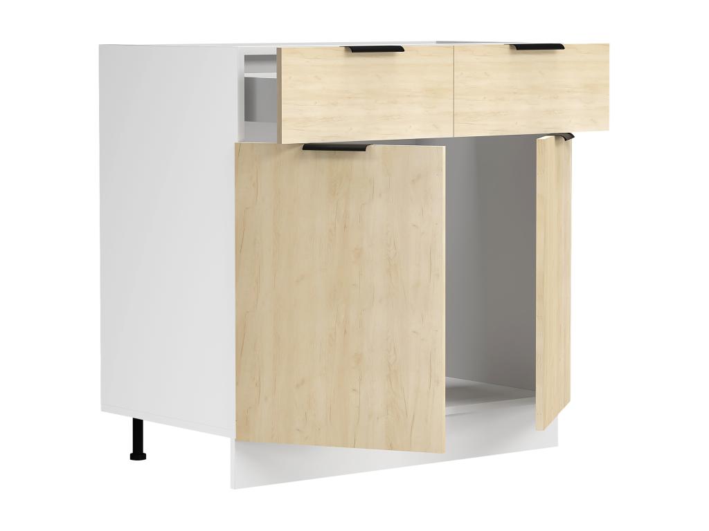 Wardrobe - Brown Wood, W 23.6 x D 18.1 x H 32.3 in
