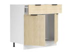 Wardrobe - Brown Wood, W 23.6 x D 18.1 x H 32.3 in