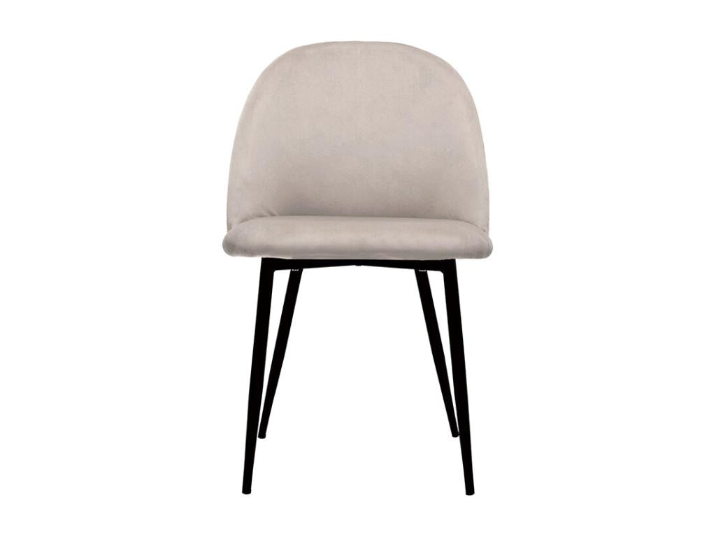 Set of 2 Chairs - Brown Fabric, W 20.1 x D 22.8 x H 32.3 in