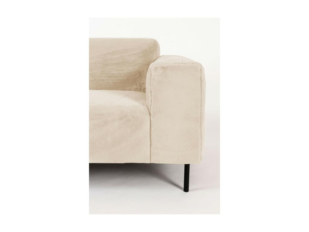 Sofa - Beige Microfibre, W 81.1 x D 37.8 x H 31.5 in