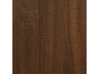 Bed - Brown Wood, W 76 x D 48.4 x H 7.9 in