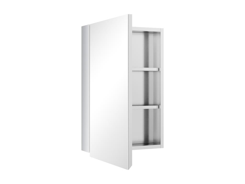 Wardrobe - Gray Stainless Steel, W 15.4 x D 4.7 x H 23.6 in