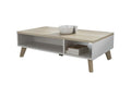 Coffee Table - Brown Engineered Wood, W 43.3 x D 23.6 x H 13.8 in