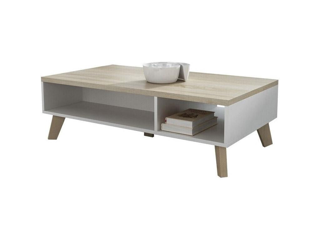 Coffee Table - Brown Engineered Wood, W 43.3 x D 23.6 x H 13.8 in