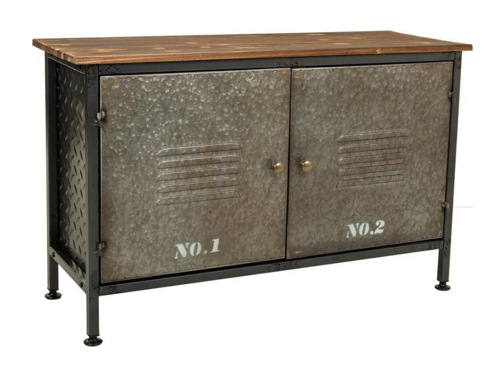 Sideboard - Black Wood, W 35.8 x D 13 x H 22.8 in