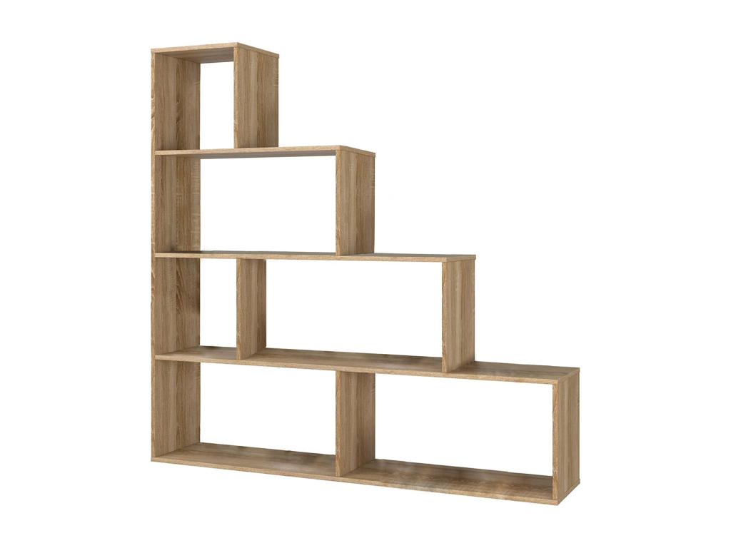 Bookcase - Natural Engineered Wood, W 57.1 x D 11.4 x H 57.1 in