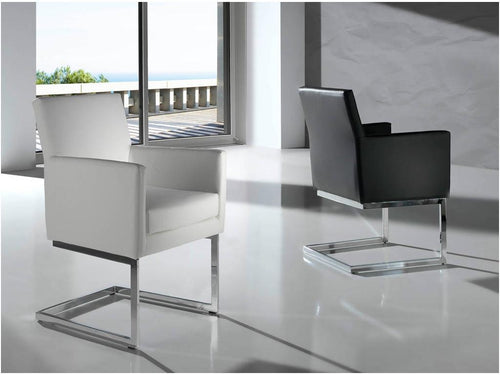 Armchair - Bordeaux Faux Leather, W 22.4 x D 22.4 x H 34.3 in