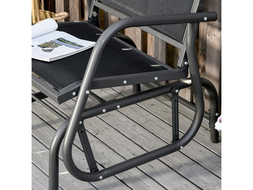 Armchair - Brown Metal, W 26 x D 34.6 x H 38.6 in