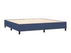 Bed Frame with Mattress - Blue Polyester Fabric, W 79.9 x D 79.9 x H 50.4 in