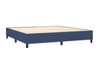 Bed Frame with Mattress - Blue Polyester Fabric, W 79.9 x D 79.9 x H 50.4 in