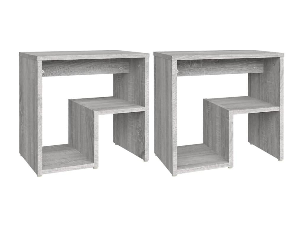 Set of 2 Tables - Multicolore Wood, W 0 x D 11.8 x H 15.7 in