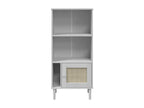 Bookcase - White Wood, W 23.6 x D 13.8 x H 51.2 in