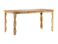 Table - Brown Wood, W 63 x D 31.5 x H 29.9 in