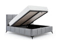 Bed - Brown Velvet, W 70.9 x D 86.6 x H 27.6 in