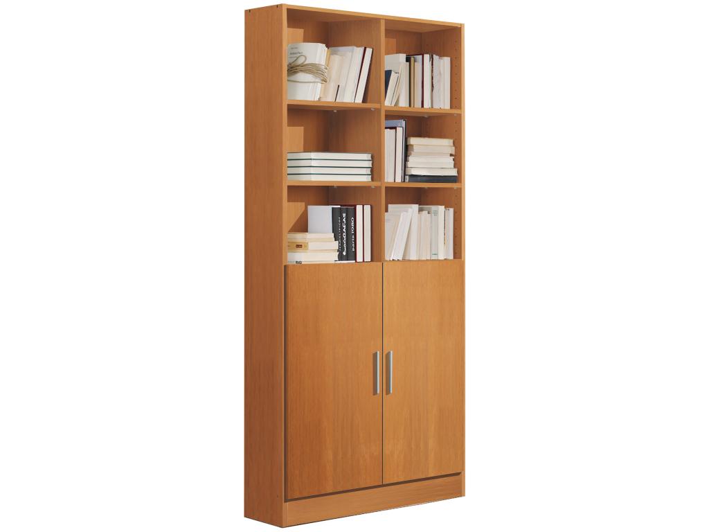 Bookcase - Natural Engineered Wood, W 32.3 x D 13.8 x H 73.2 in