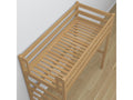 Bed - Natural Oak Wood, W 81.9 x D 50.4 x H 76.8 in