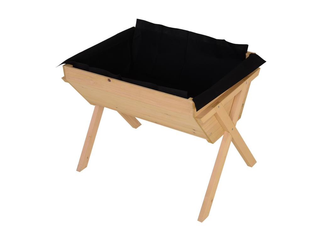 Home Item - Beige Wood, W 48 x D 22 x H 29.9 in