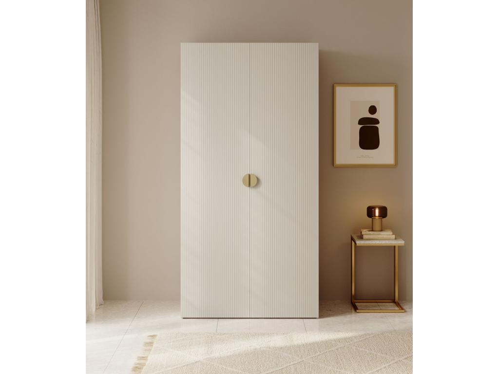 Wardrobe - Taupe Engineered Wood, W 39.4 x D 22.4 x H 78.9 in
