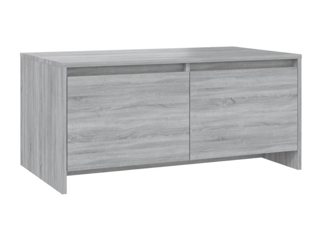 Coffee Table - Gray Engineered Wood, W 35.4 x D 19.7 x H 16.3 in