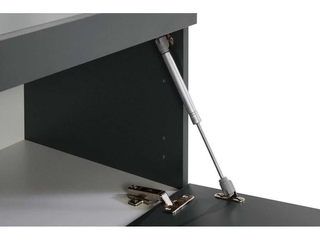 Sideboard - Gray Engineered Wood, W 86.6 x D 15.7 x H 13.8 in