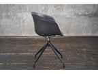 Armchair - Gray Faux Leather, W 23.6 x D 21.3 x H 31.9 in