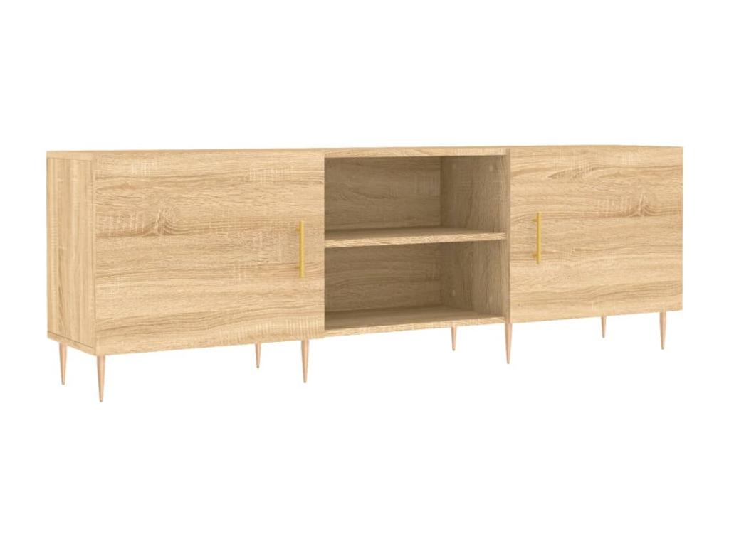 TV Stand - Brown Wood, W 59.1 x D 11.8 x H 19.7 in
