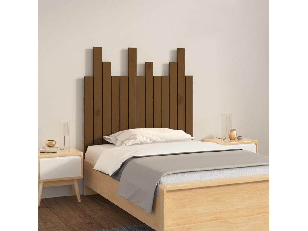 Bed - Brown Wood, W 32.5 x D 1.2 x H 31.5 in
