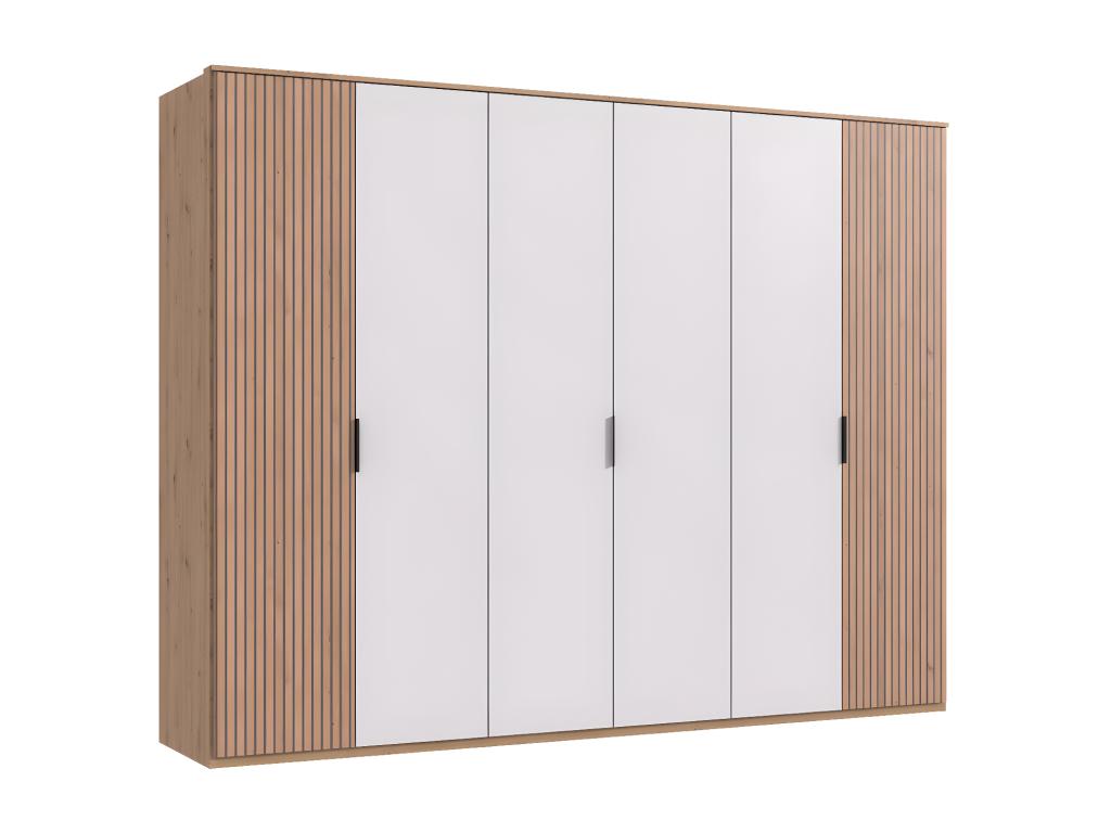 Wardrobe - White Engineered Wood, W 106.3 x D 22.8 x H 82.7 in