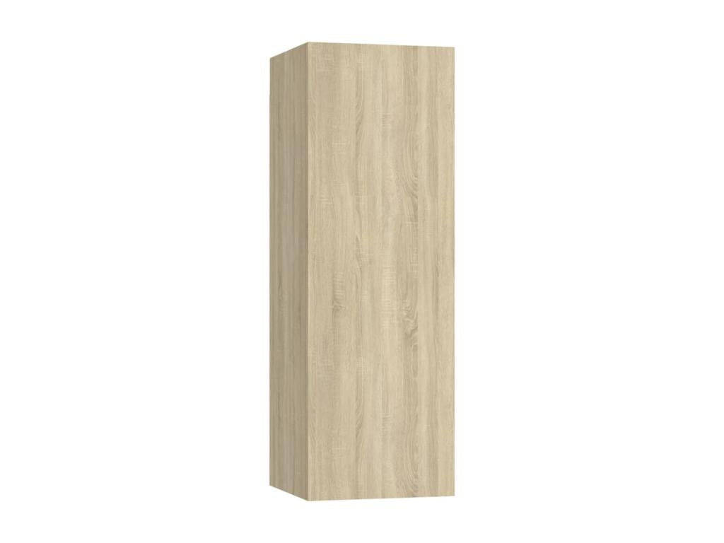 Set of 5 Cabinets - Brown Engineered Wood, W 31.5 x D 11.8 x H 11.8 in