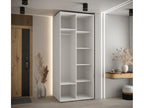 Sliding Door Wardrobe - Black Engineered Wood, W 43.3 x D 23.6 x H 92.5 in